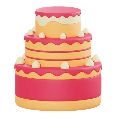 Kuchen  3D Illustration