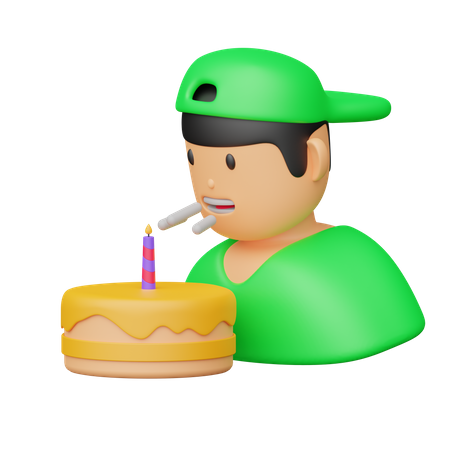 Kuchen blasen  3D Icon