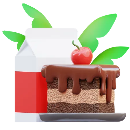 Kuchen Frühstück  3D Icon