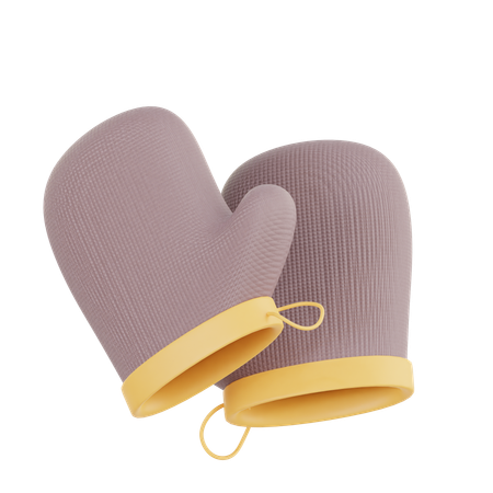 Küchenofenhandschuhe  3D Illustration