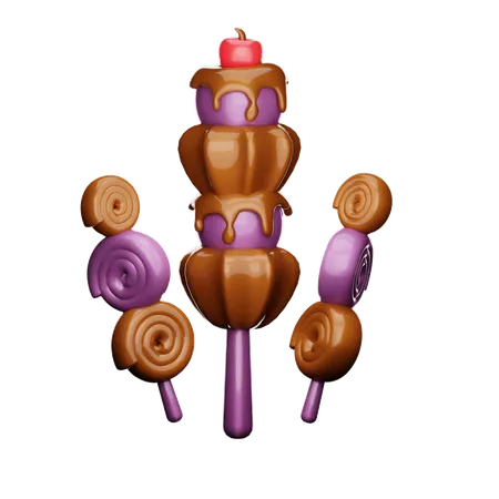 Kuchen-Stick  3D Icon