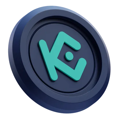 KuCoin Token Cryptocurrency  3D Icon