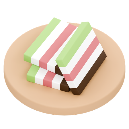 Kue Lapis  3D Icon