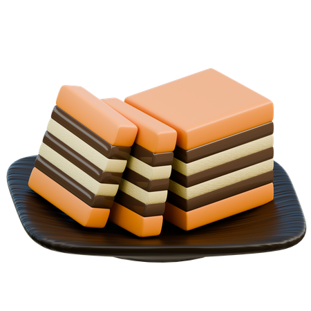 Kue Lapis Indonesian Traditional Food  3D Icon