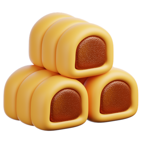 Kue Nastar Gulung  3D Icon