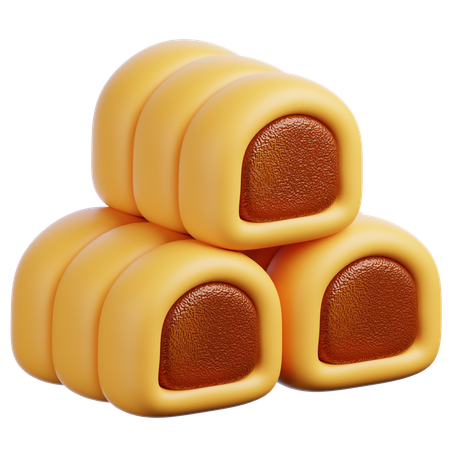 Kue Nastar Gulung  3D Icon