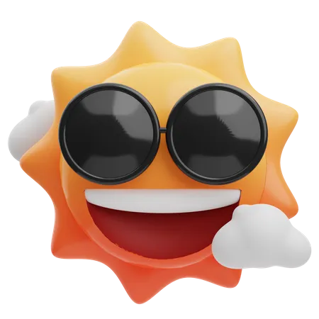Kühle Sonne  3D Emoji