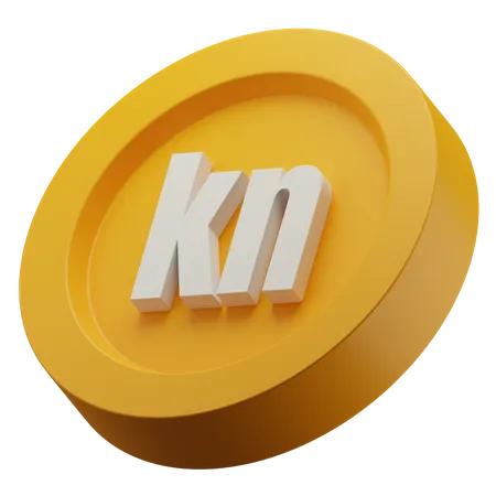 Moneda de oro kuna croata  3D Icon