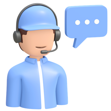Kunden-Support-Chat  3D Illustration