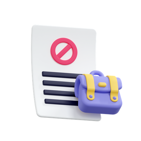 Rücktrittsschreiben  3D Icon