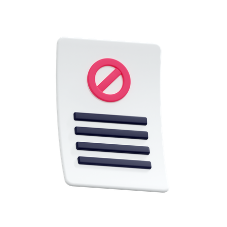 Rücktrittsschreiben  3D Icon