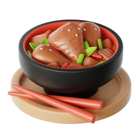 쿵파오 치킨  3D Icon