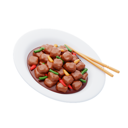 Poulet Kung Pao  3D Icon