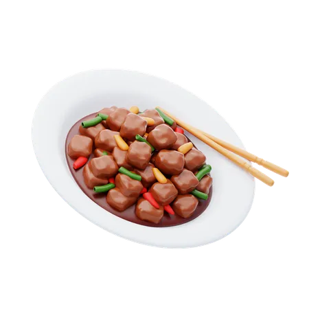 Poulet Kung Pao  3D Icon