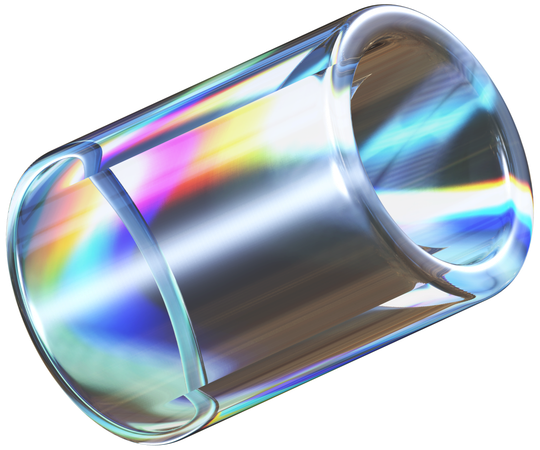 Künstlerische zylindrische Glasröhrenformen  3D Icon