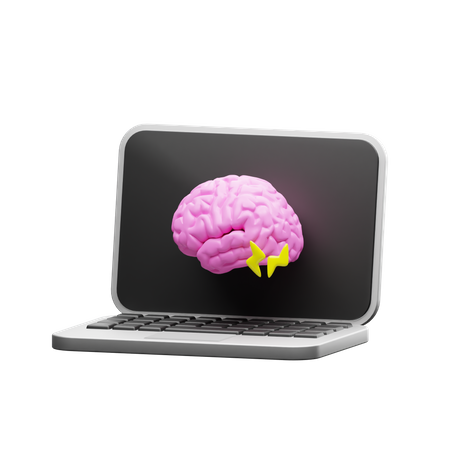Künstliche Intelligenz Gehirn  3D Icon