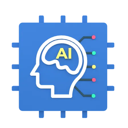 Künstliche Intelligenz Geist  3D Icon