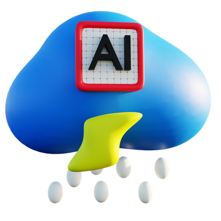 Künstliche Intelligenz Wetter  3D Icon