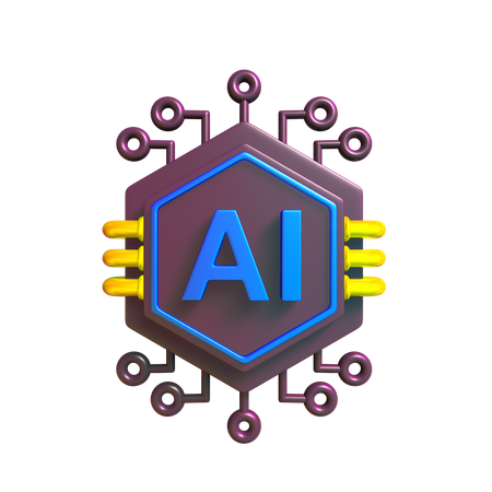 Künstlicher intelligenter Schaltkreis  3D Icon