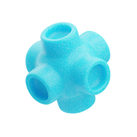 Kunststoff harz abstrakt blau geometrisch ringe  3D Icon