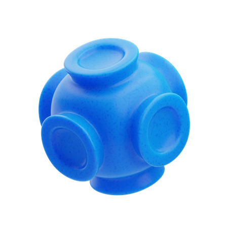 Kunststoff harz abstrakt blau geometrisch würfel  3D Icon