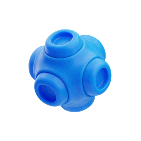 Kunststoff harz abstrakt blau hohl kugel  3D Icon