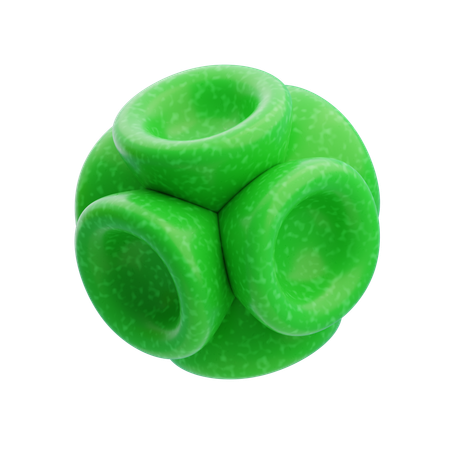 Kunststoff harz abstrakt grün geometrisch  3D Icon