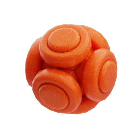 Kunststoff harz abstrakt orange geometrisch würfel  3D Icon