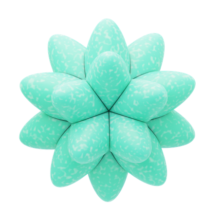 Kunststoffharz Aqua Lotusblüte  3D Icon