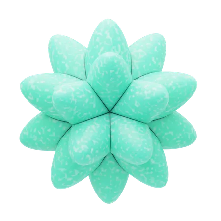 Kunststoffharz Aqua Lotusblüte  3D Icon