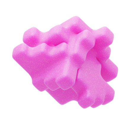 Kunststoff Harz rosa geometrische Stapel  3D Icon