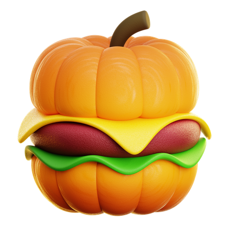 Kürbisburger  3D Icon