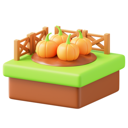 Kürbisfarm  3D Icon