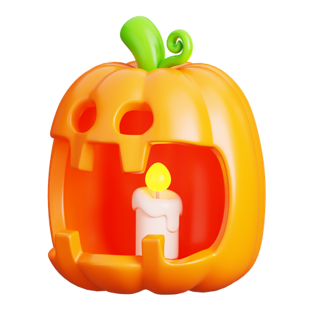 Jack O Laterne mit Kerze  3D Icon