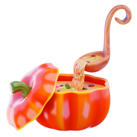 Kürbissuppe  3D Icon