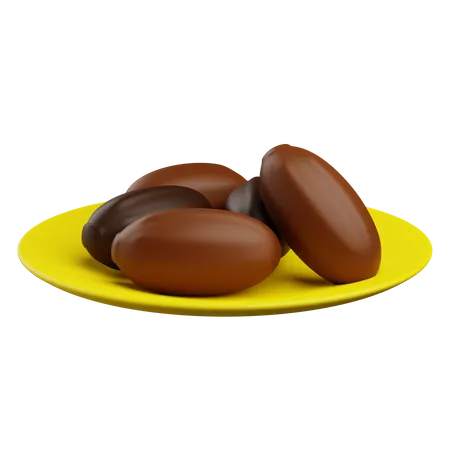 Kurma On Plate  3D Icon