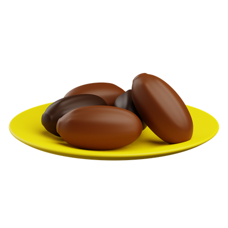 Kurma sur assiette  3D Icon