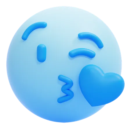 Kuss-Emoji  3D Icon