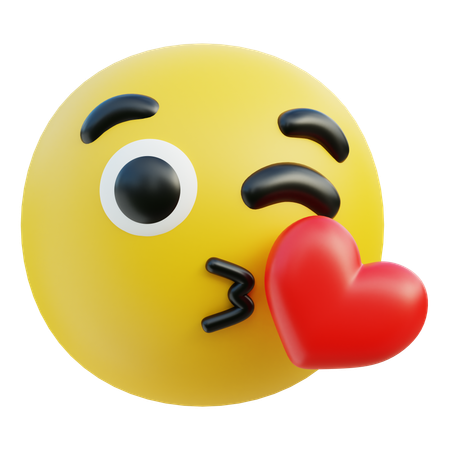 Kuss-Emoji  3D Icon