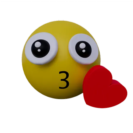 Kuss-Emoji  3D Icon