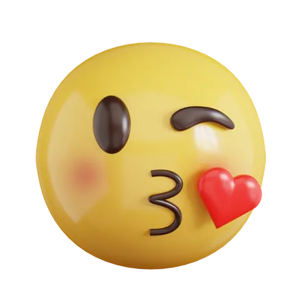 Kuss-Emoji  3D Icon