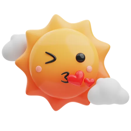 Kuss Sonne  3D Emoji