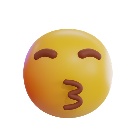 Küssendes Gesicht mit lächelnden Augen Emoji  3D Icon