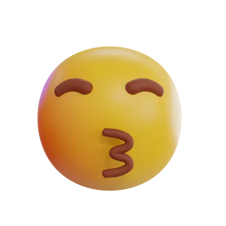 Küssendes Gesicht mit lächelnden Augen Emoji  3D Icon