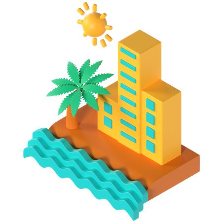 Küste  3D Icon