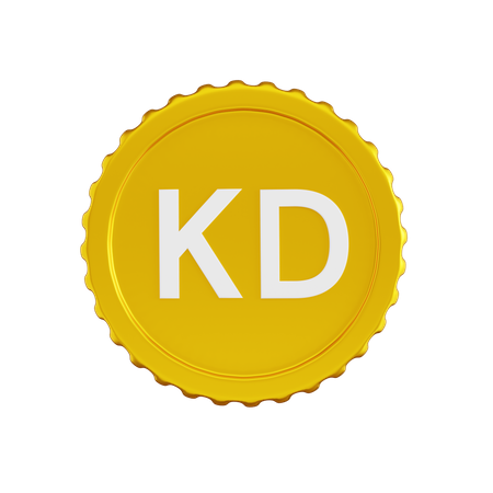 Kuwait-Dinar-Münze  3D Icon
