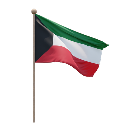 Kuwait-Fahnenmast  3D Icon