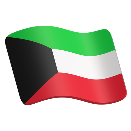 Kuwait Flag  3D Icon