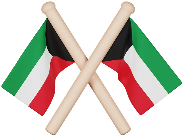 Kuwait Flag 3D Icon