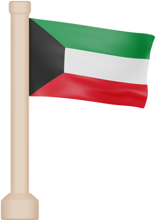 Kuwait Flag 3D Icon